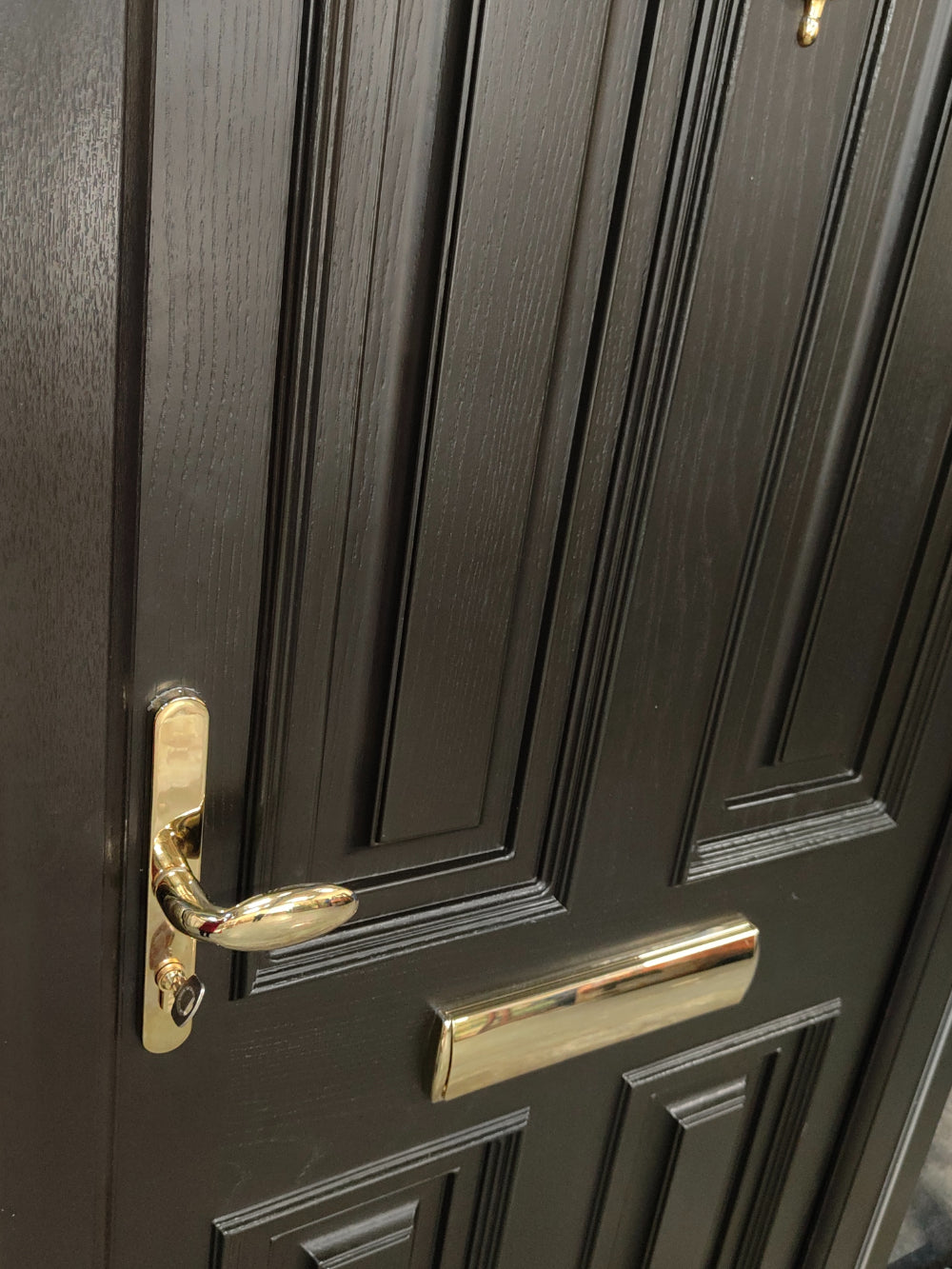 Palladio Door with Side Lights - Bog Oak - 1805 x 2050mm