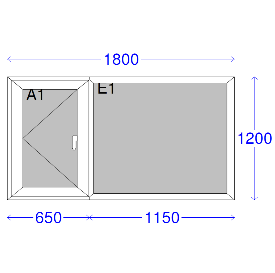 Elite 63 Casement Window (White) 1800 x 1200mm