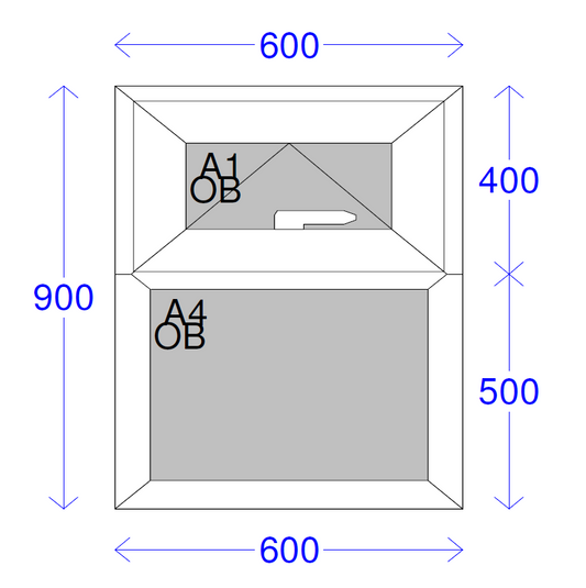 Elite 63 Casement Window (White) 600 x 900mm