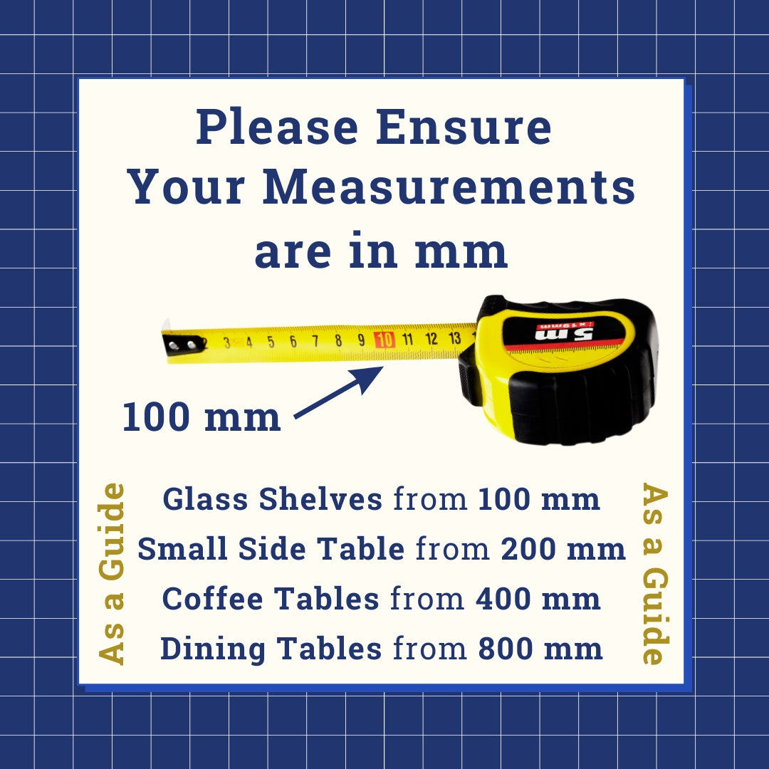 Circular Table Top Glass - Toughened & Polished 6mm - 8mm