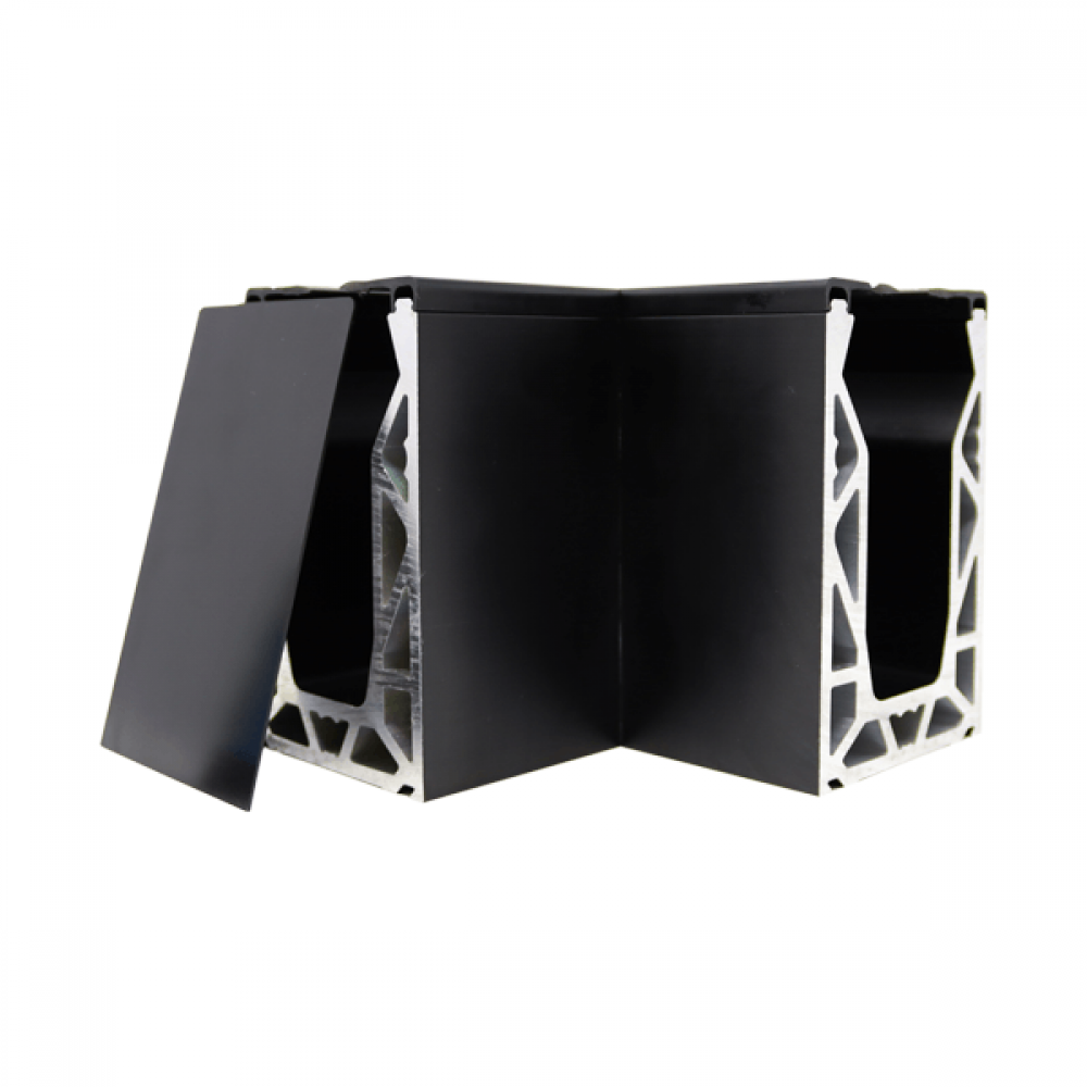 Crystal View Balustrade End Cap Black - No Cladding